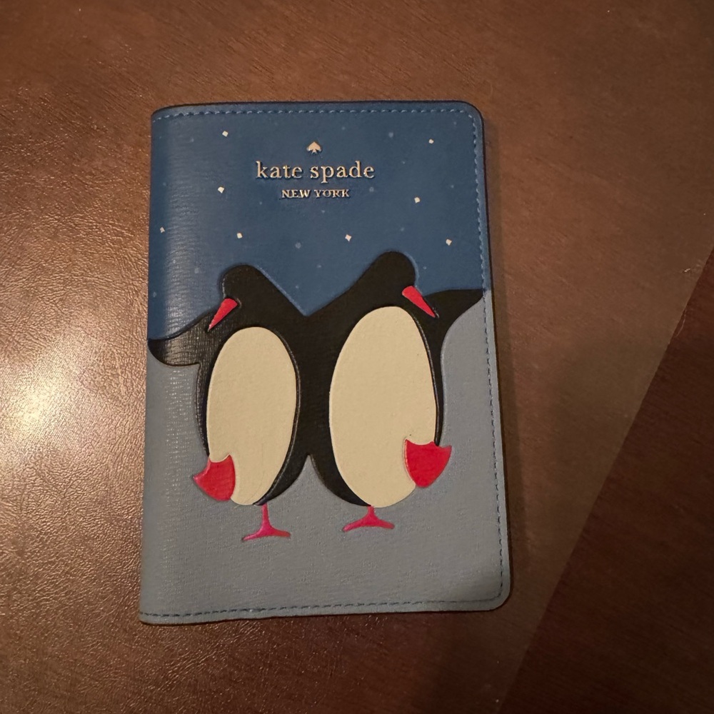 Kate Spade Arctic Friends Penguin Passport Holder